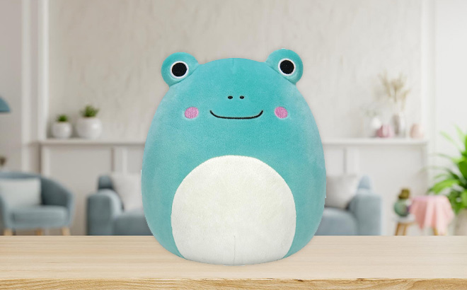 Squishmallows Original 12 Inch Ludwig Teal Frog with Mint Green Belly