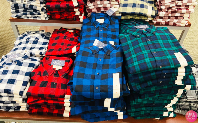 St Johns Bay Womens Flannel Shirts on Display