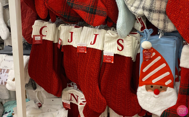 St Nicholas Square Large Cable Knit Monogram Stocking 1