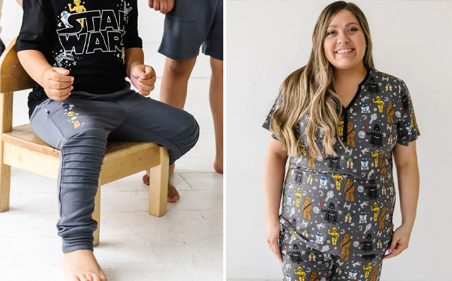 Star Wars Baby Joggers and Star Wars Womens Short Sleeve Pajama Top