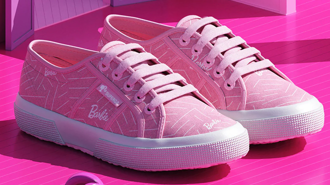 Superga x Barbie Pink Denim Sneakers