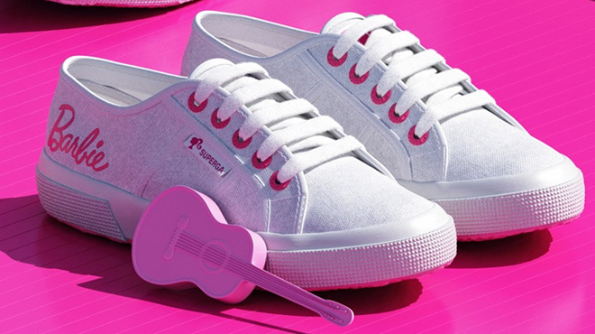 Superga x Barbie White Denim Sneakers