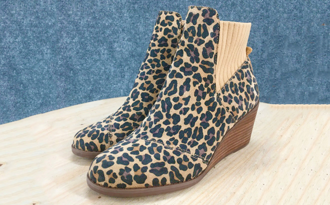TOMS Sadie Tan Leopard Boots