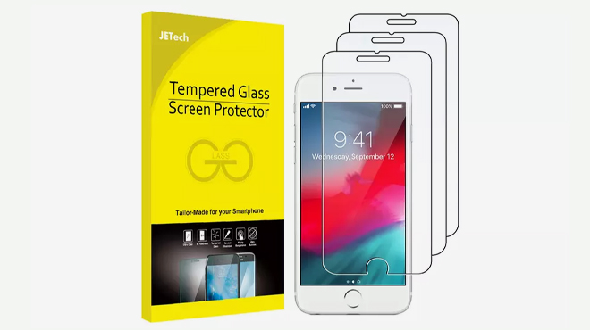 Tempered iPhone Glass Screen Protector 3 Pack