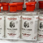Thayers Hydrating Rose Petal Witch Hazel Facial Toners on a Shelf