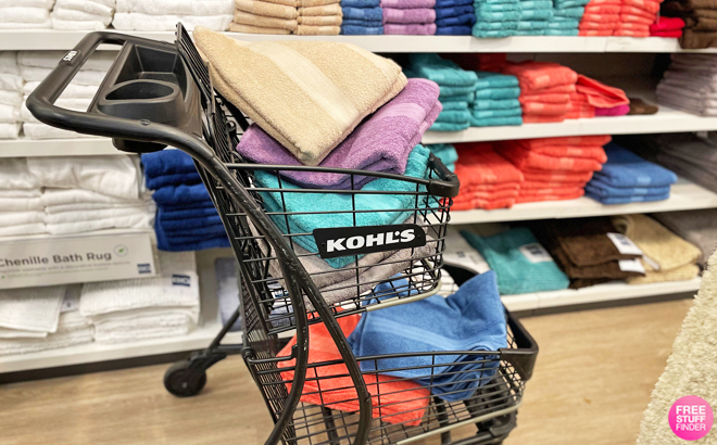 The Big One Bath Towel Sets in a Cart