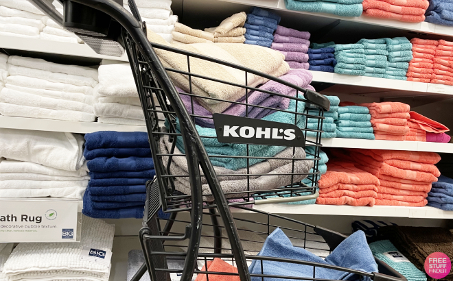 The Big One Bath Towels in a Kohl's Shopping Cart