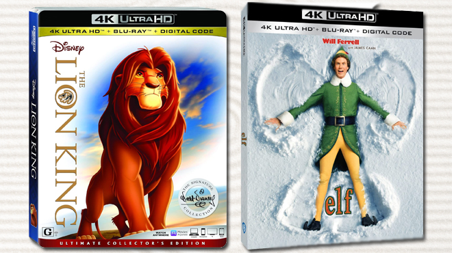 The Lion King Movie on the left and Elf Movie on the right