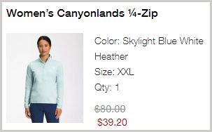 The North Face Canyonlands Womens Jackets Checkout Screenshot