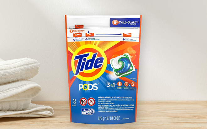 Tide Pods Laundry Detergent Soap on the Table