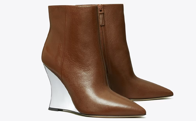 Tory Burch Sculpted Wedge Ankle Boots