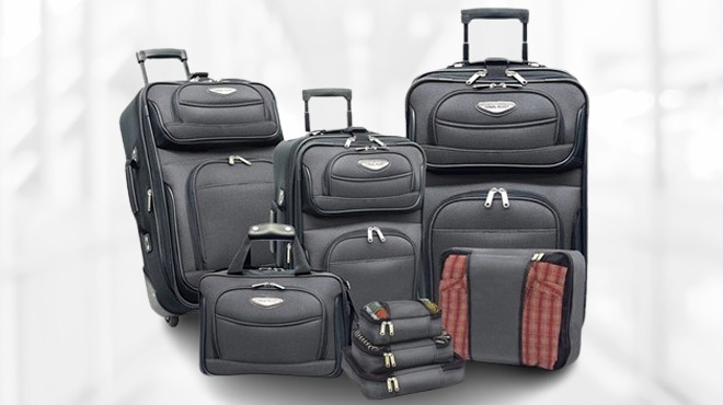 Travel Select Amsterdam Soft Side 8 Piece Set in grey
