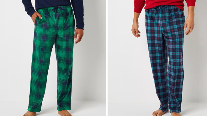 Two Colors of St Johns Bay Microfleece Mens Pajama Pants