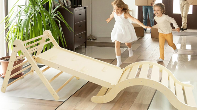 Two Kids and a Montessori 5 in 1 Play Gym