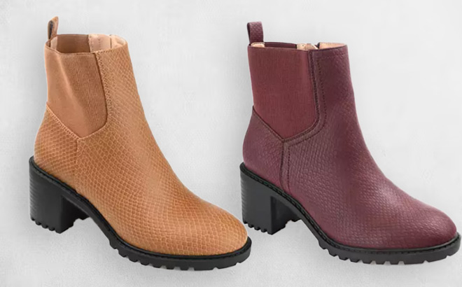 Two Pair of Journee Collection Hallie Booties