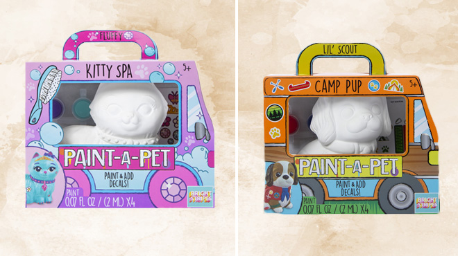 Two Styles of Paint A Pet Art Set