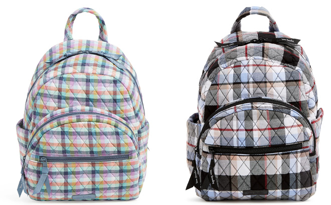 Two Vera Bredley Cotton Essential Compact Backpacks
