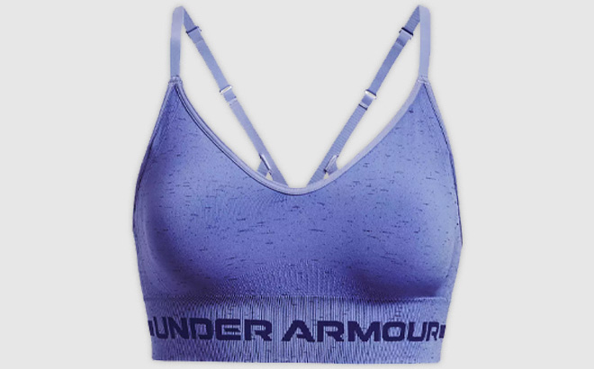 Under Armour Seamless Low Impact Sports Bra in Baja Blue Color