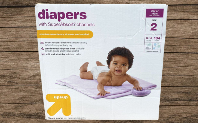Up Up 184 Count Diapers Size 2 Up Up 184 Count Diapers Size 2