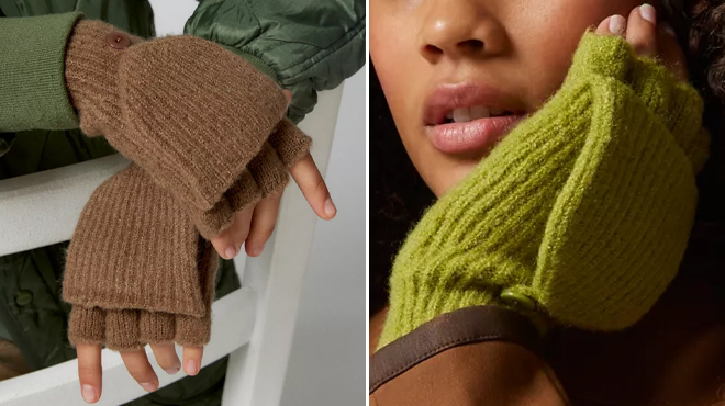 Urban Outfitters Ribbed Convertible Gloves Urban Outfitters Ribbed Convertible Gloves
