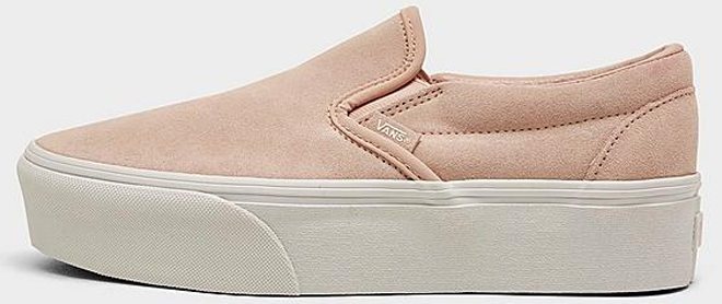 VANS Womens Classic Slip On Stackform Casual Shoes in Pink