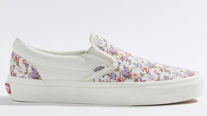 Vans Classic Slip On Sneaker in Floral Marshmallow color 1