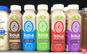 Various Flavors of Koia Protein Shake on Rack