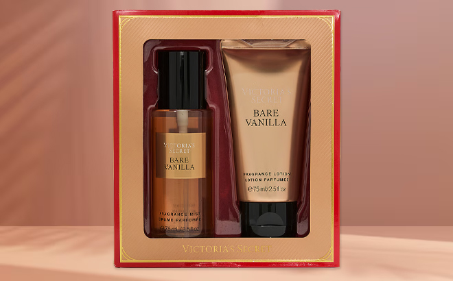 Victorias Secret Bare Vanilla 2 Piece Mist Lotion Gift Set