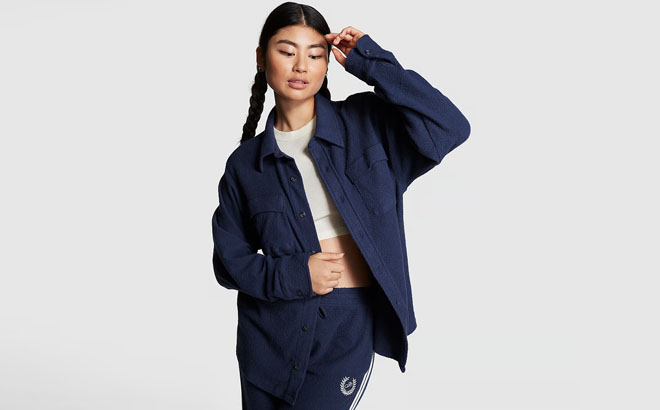 Victorias Secret Reverse Fleece Womens Shacket