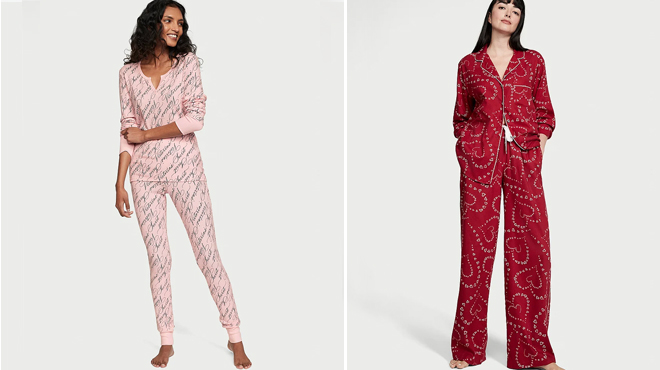 Victorias Secret Thermal Long Pajama Set and Flannel Long Pajama Set