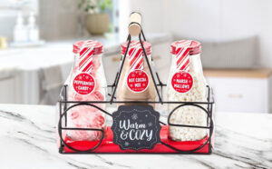 Warm Cozy Cocoa Caddy Gift Set in the Kitchen