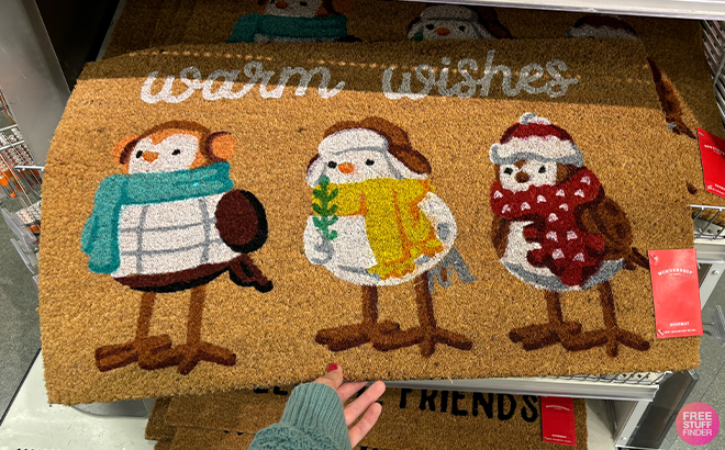 Wondershop Christmas Bundled Birds Coir Doormat Wondershop Christmas Bundled Birds Coir Doormat