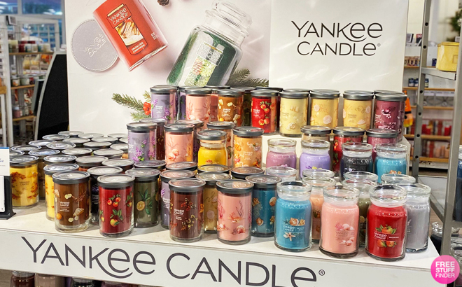 Yankee Candle Large Jars on a Table