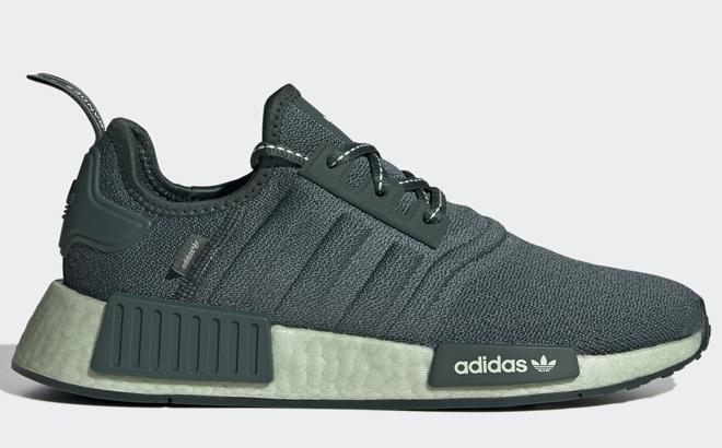 an Image of Adidas NMD R1 Shoes Green Color