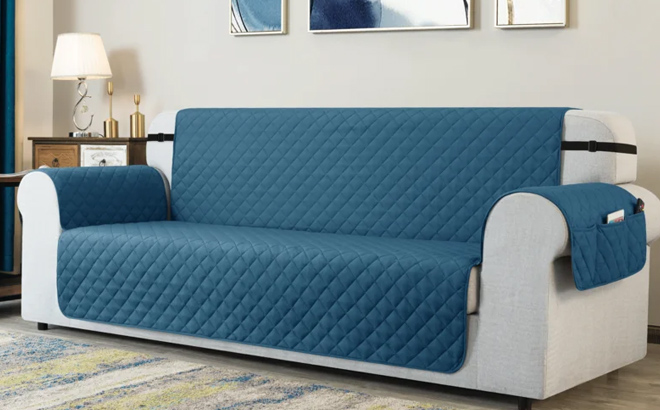 an Image of Box Cushion Sofa Slipcover