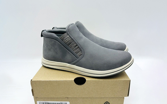 an Image of Clarks Womens Clover Boots Gray Color