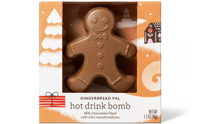 an Image of Holiday Gingerbread Pal Hot Drink Bomb