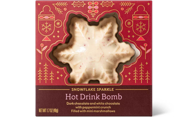 an Image of Holiday Snowflake Sparkle Hot Drink Bomb