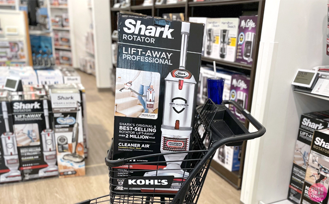 Shark Rotator Professional Lift-Away Vacuum in a Kohl's Shopping Cart