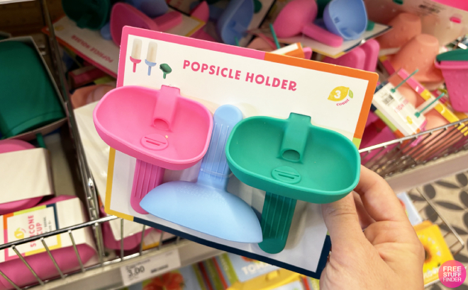 A Person Holding Popsicle Holder 3 Pack