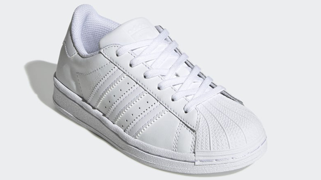 Adidas Kids Superstar Shoes in Cloud White