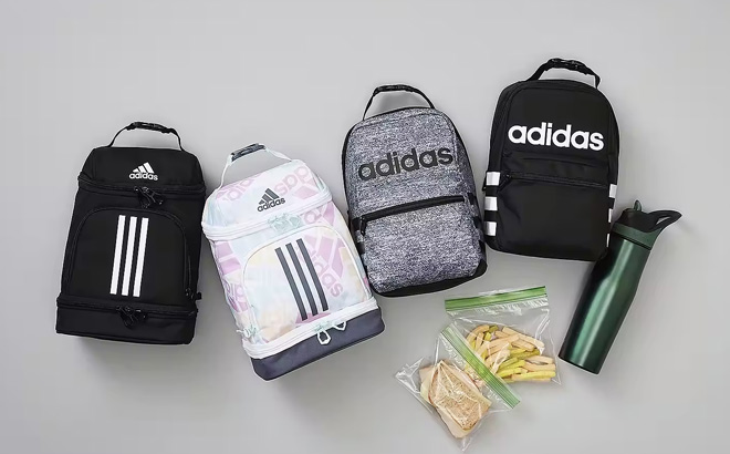 Adidas Lunch Bags on the Floor