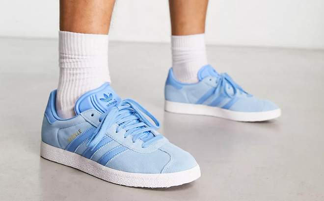 Adidas Originals Gazelle Casual Shoes in Clear Blue Color
