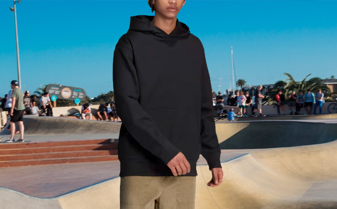 Adidas Originals Hoodie at a Skatepark