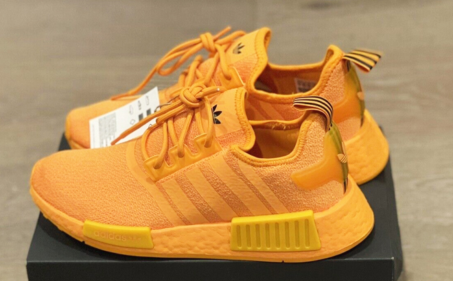 Adidas Womens NMD R1 Shoes in Bright Orange