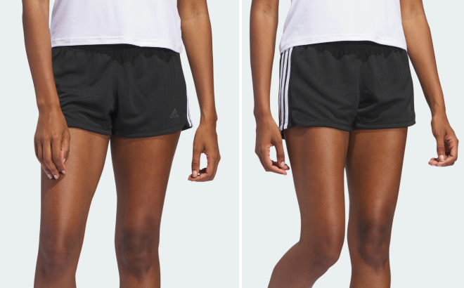 Adidas Womens Pacer 3 Stripes Knit Shorts