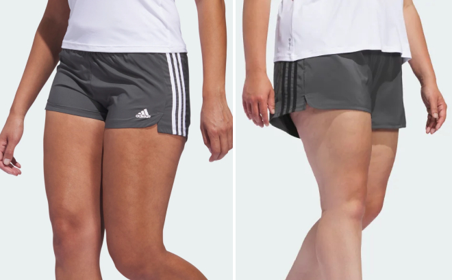 Adidas Womens and Plus Size Pacer 3 Stripes Woven Shorts