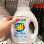 All Liquid Laundry Detergent Free Clear on the shelf