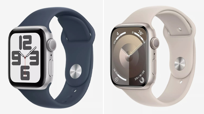 Apple Watch SE GPS and Apple Watch Series 9