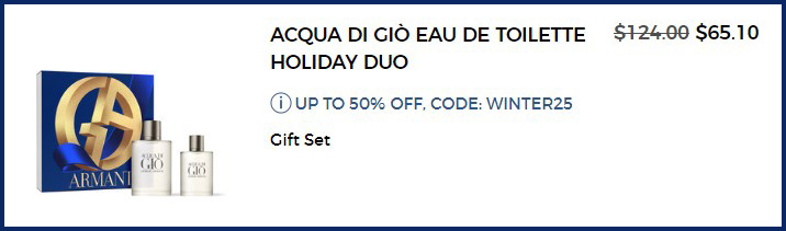 Giorgio Armani Acqua Di Gio Gift Set Summary